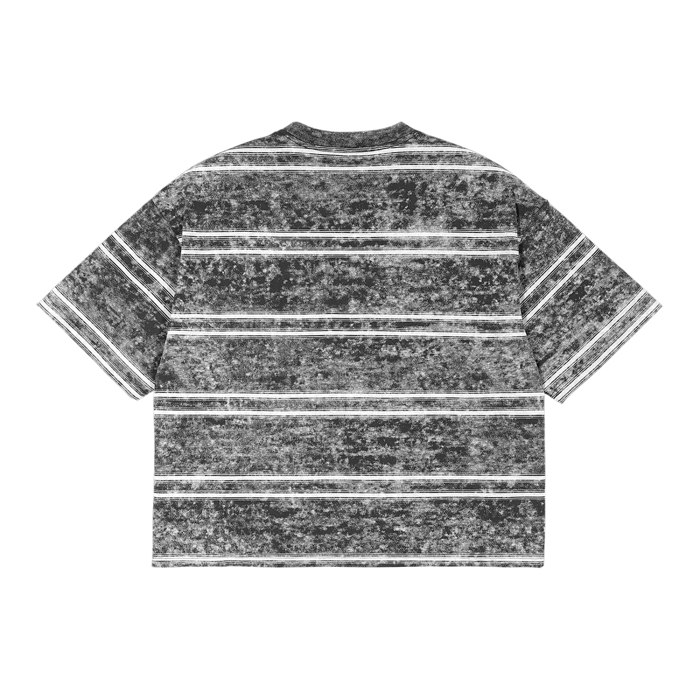 Washed Stripe Tee — Boxy Graphic Fit