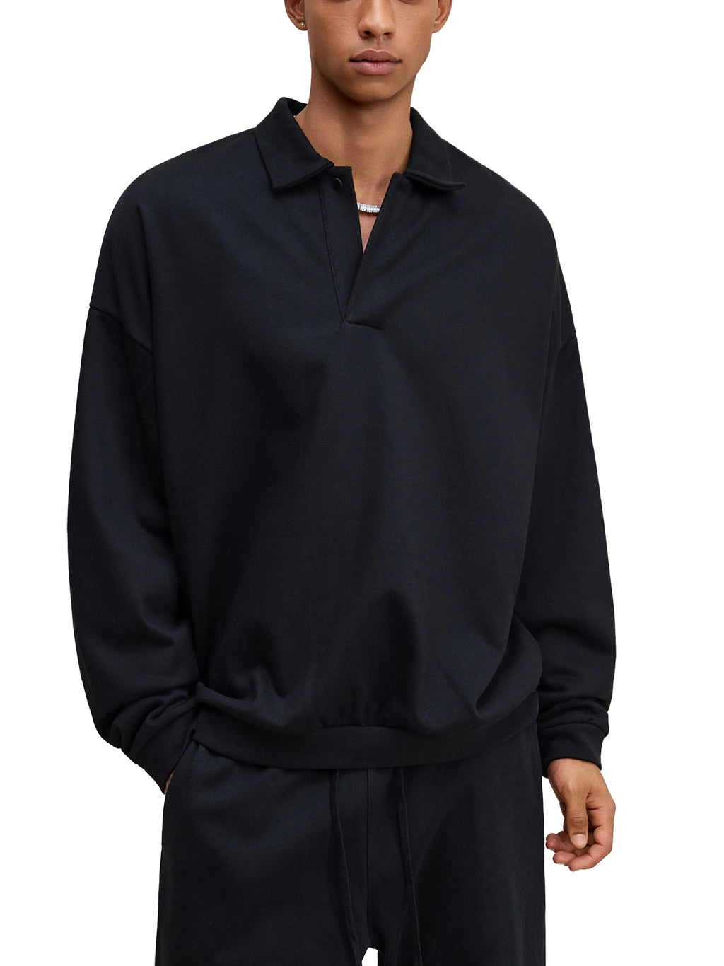Align Polo Sweatshirt — Heavyweight Fleece