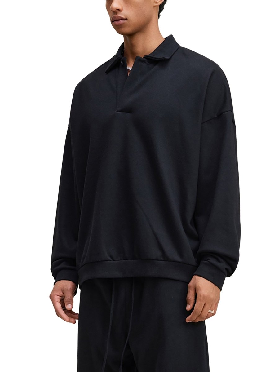 Form Polo Sweatshirt — Heavyweight Fleece - MNLA