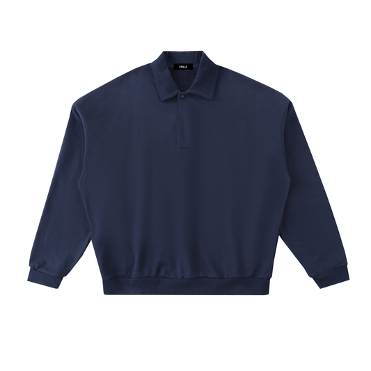 Form Polo Sweatshirt — Heavyweight Fleece - MNLA