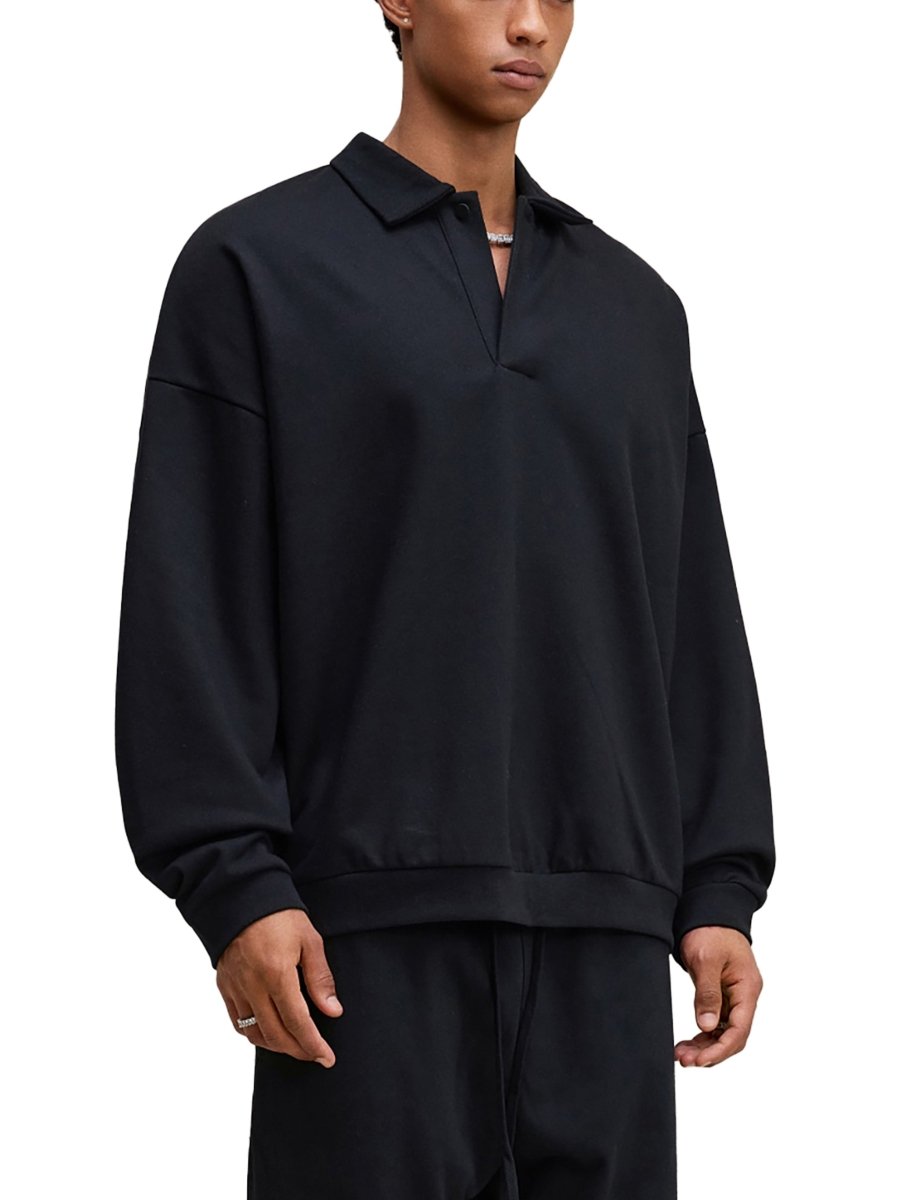 Form Polo Sweatshirt — Heavyweight Fleece - MNLA