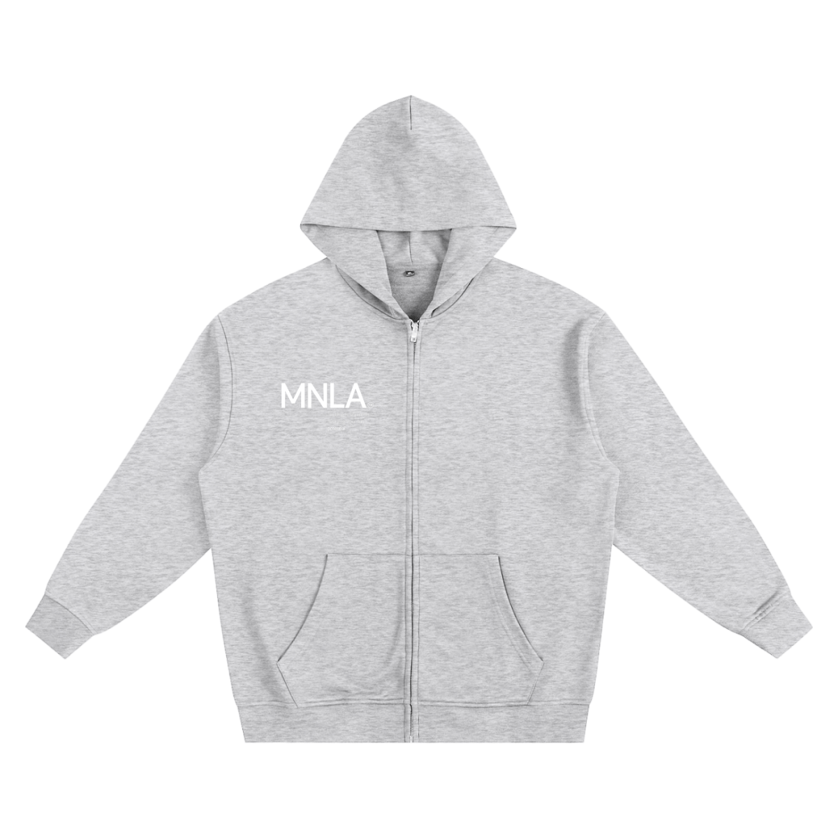 Framework Zip Hoodie Light Grey — 400 GSM Heavyweight - MNLA
