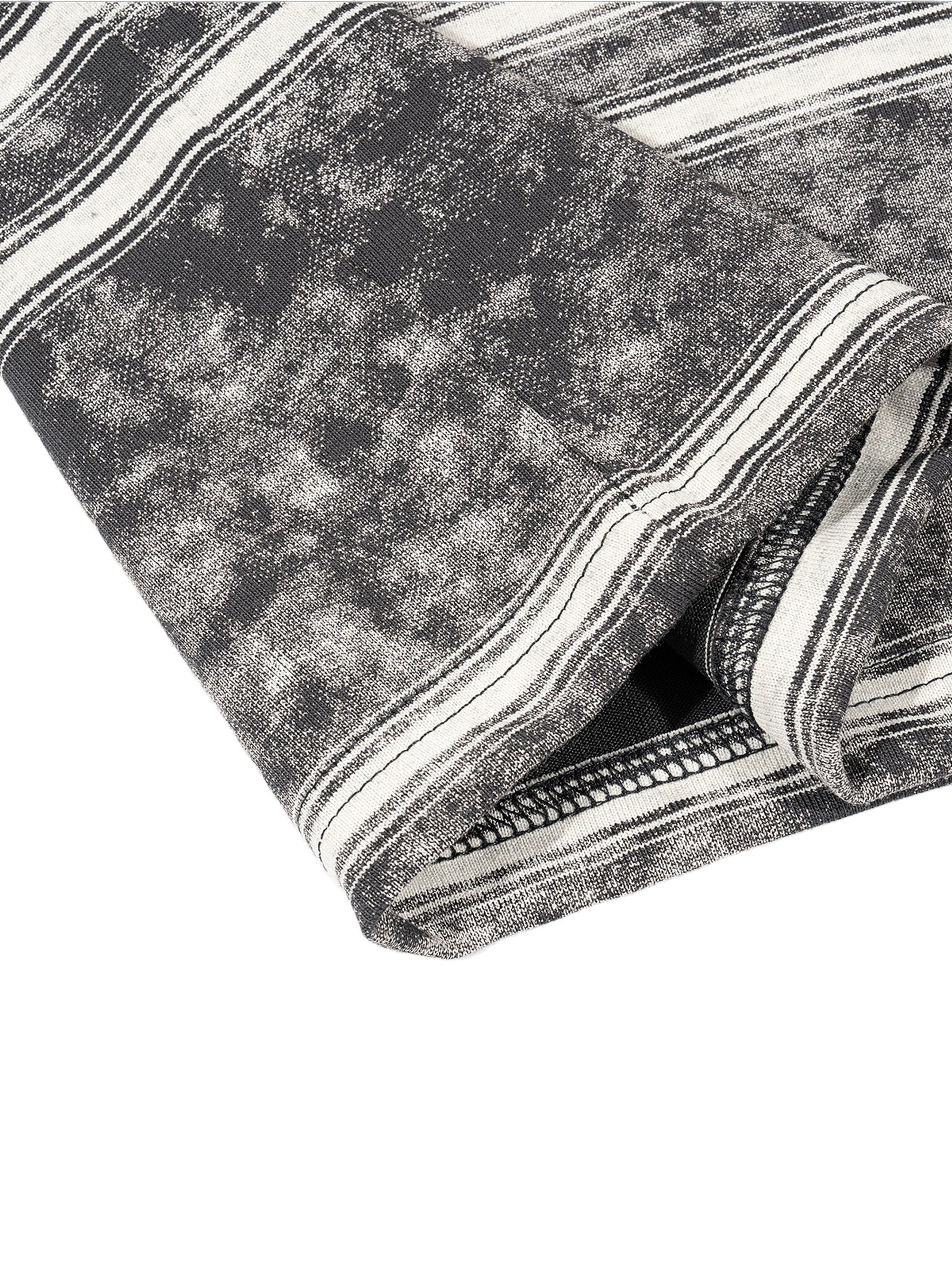 Washed Stripe Tee — Boxy Graphic Fit