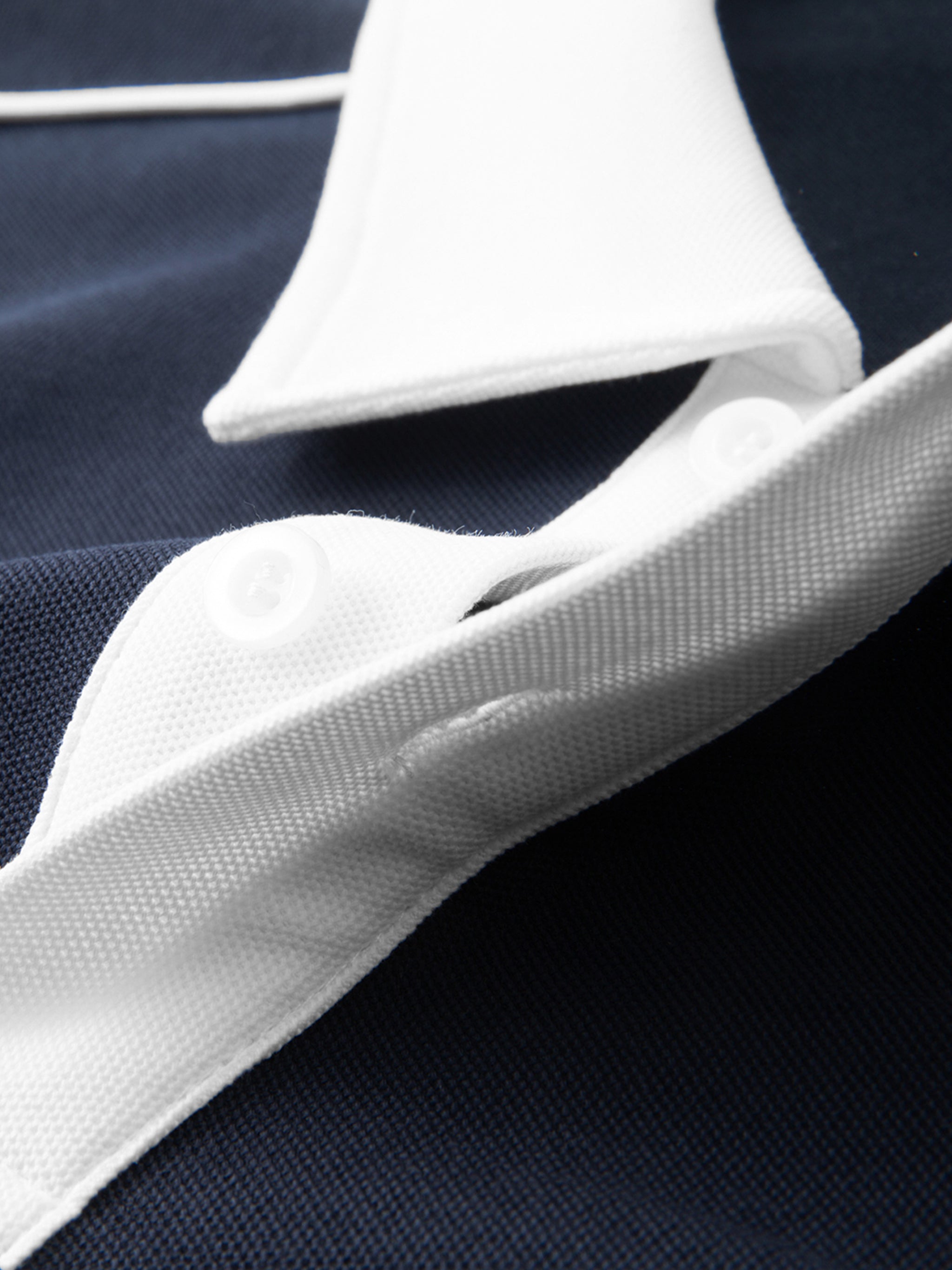 Edge Polo – Navy with White Contrast Collar