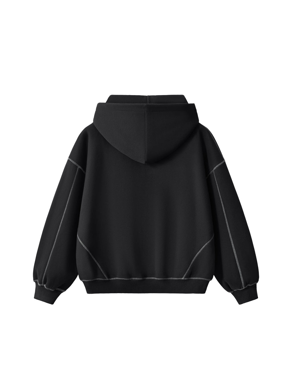 The Essential Contrast Stitch Zip Hoodie