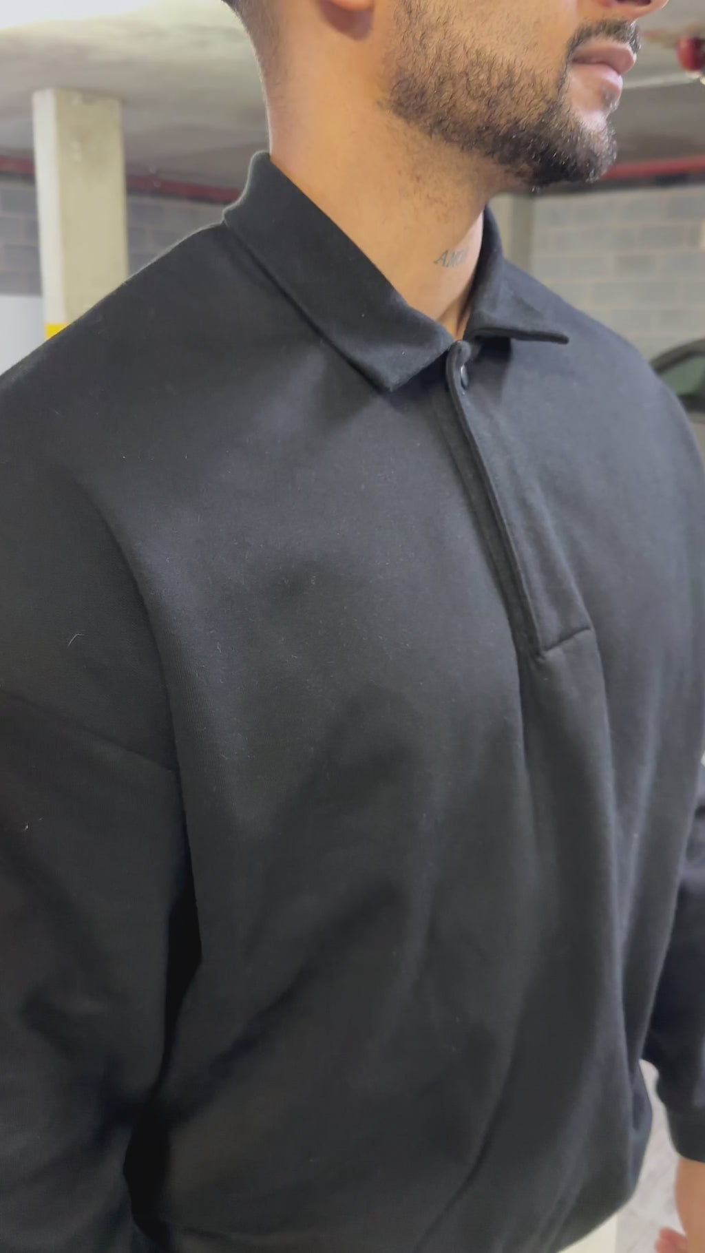 Align Polo Sweatshirt — Heavyweight Fleece