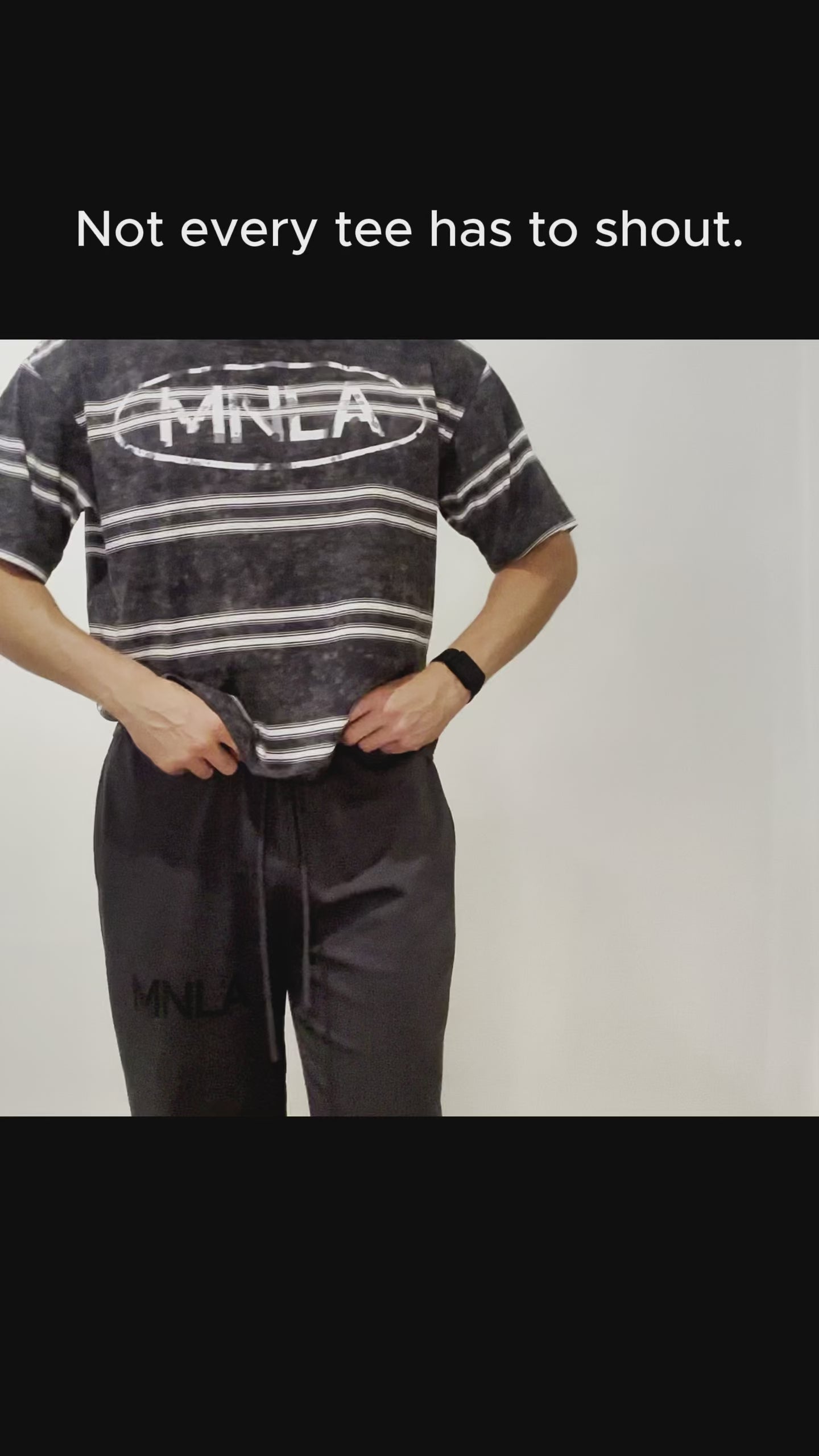 Washed Stripe Tee — Boxy Graphic Fit