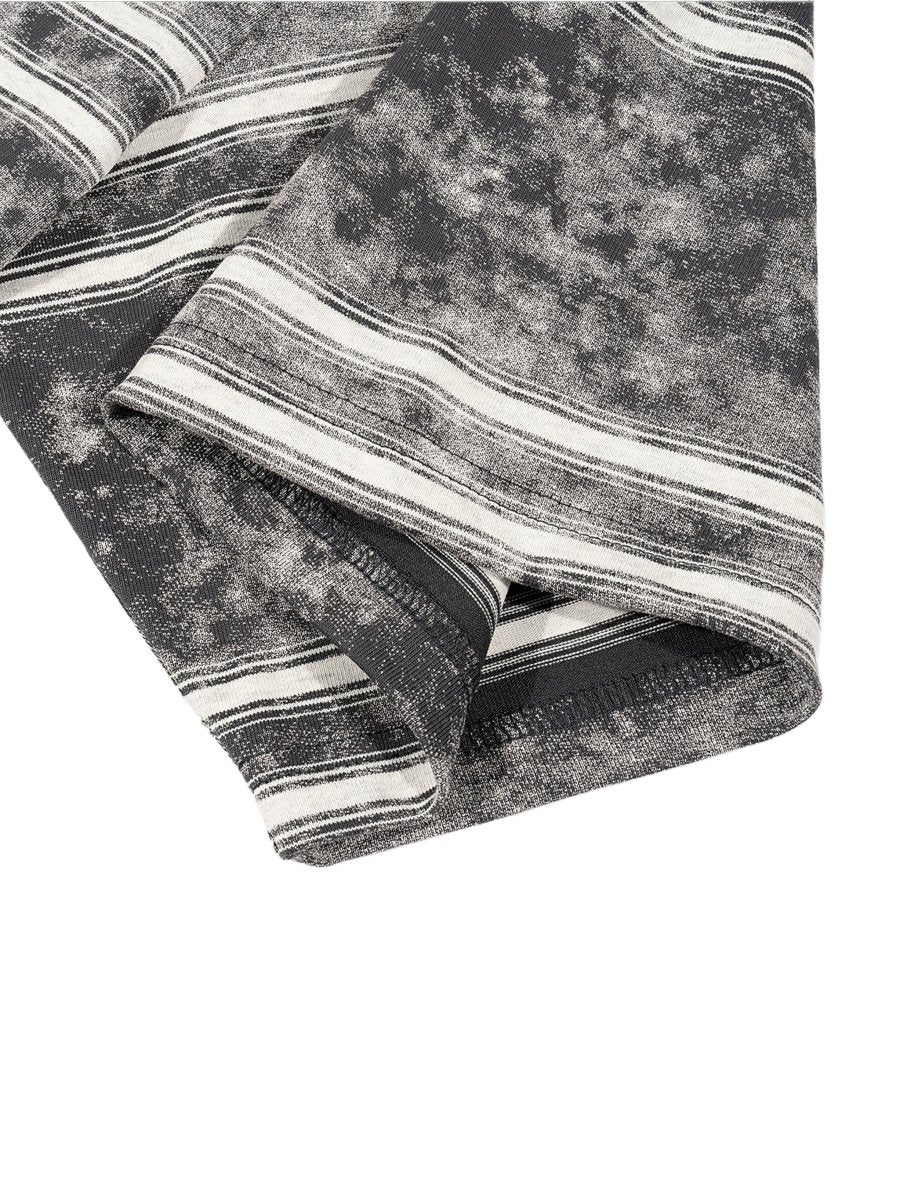 Washed Stripe Tee — Boxy Graphic Fit - MNLA